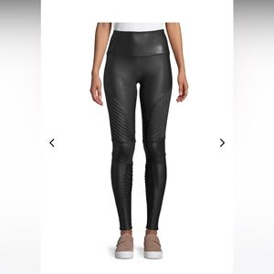 Spanx faux leather moto leggings small